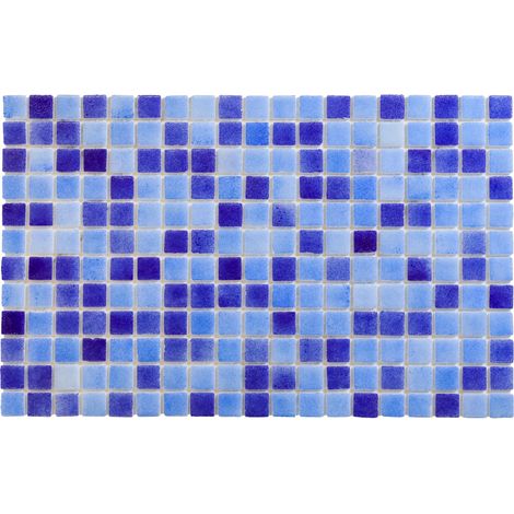 Ilcom mosaico in vetro pressato per piscine, bagni e saune 32.5cm x 51.5cm - Deep crystal (1/5)