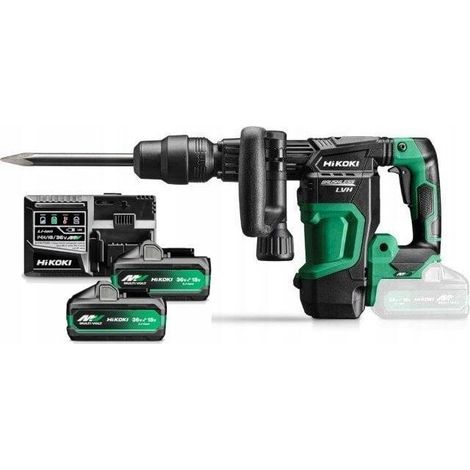 HIKOKI Piqueur SDS Max - 36V 4Ah (BSL36B18X) MultiVolt Brushless 6,8J - coffret - compact et léger (1/3)