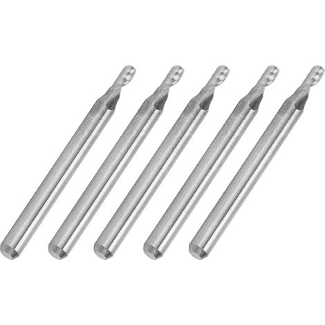 5 fraises hélicoïdales à une seule dent, carbure de tungstène, fraise à défoncer 3,175x2x4x38mm, lot de 5 (1/5)