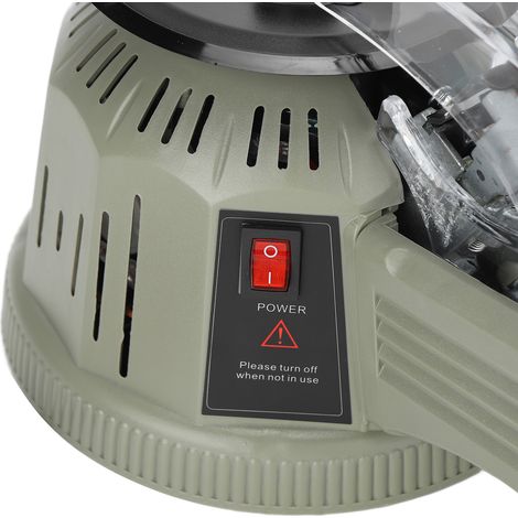 Fafeicy Coupe de Bande Automatique, Distributeur de Bande à Bande Réglable Outil de Coupe de Ruban D'emballage électronique avec Couvercle de (Norme européenne AC 220V)