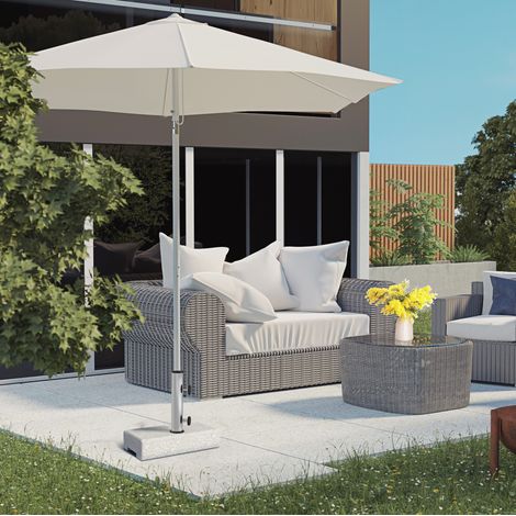 base per ombrellone granitica 45x22,5x40 stabile grigia OKMYHOME (1/4)