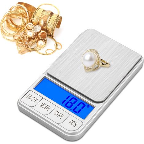Mini balance électronique pour bijoux, 0,01 g. Balance de précision pour bijoux, petite balance électronique, 100 g/0,01 g. (1/5)