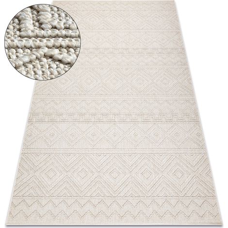 Tappeto JERSEY 19234 crema - Rombi strutturali, loop BOHO beige 240x330 cm