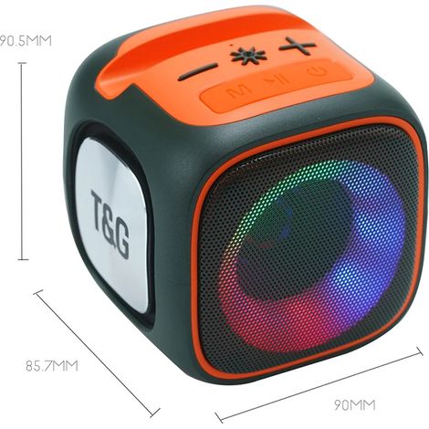 Enceinte Bluetooth sans fil, compatible avec les interfaces carte TF, USB et AUX, appels mains libres TWS.