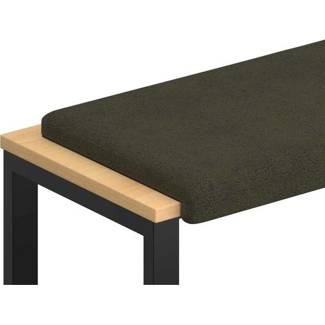Bench Cushion Faux Suede Fabric Army Green Depth 35 cm vidaXL (1/5)