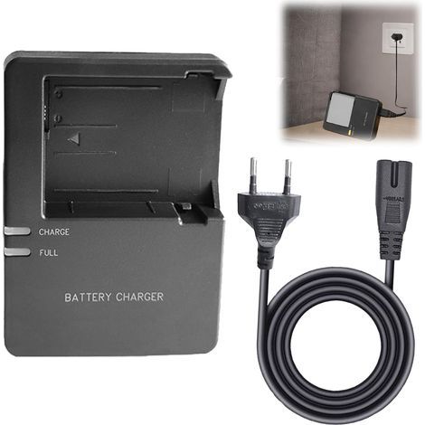 2er-Pack kompatible Ladegeräte für LC-E8C, für LP-E8, mit LED-Anzeige, kompatibel mit Canon EOS 550D/600D/650D/700D (schwarz) (1/5)