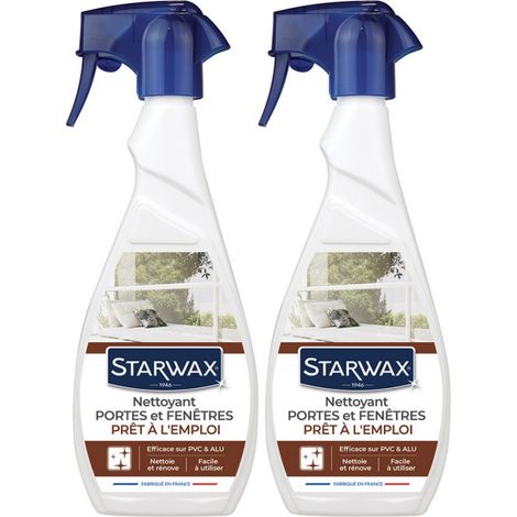 Lot de 2 Nettoyants menuiseries PVC et alu pour portes et fenêtres 500ml STARWAX (1/3)