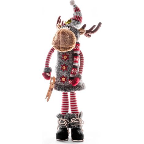 Dekoration MagicHome Weihnachten, Rentierkuh, stehend, 81 cm