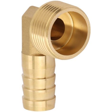 Raccord coudé en laiton à filetage mâle 3/4" avec embout cannelé pour tuyau (16 mm) (1/5)