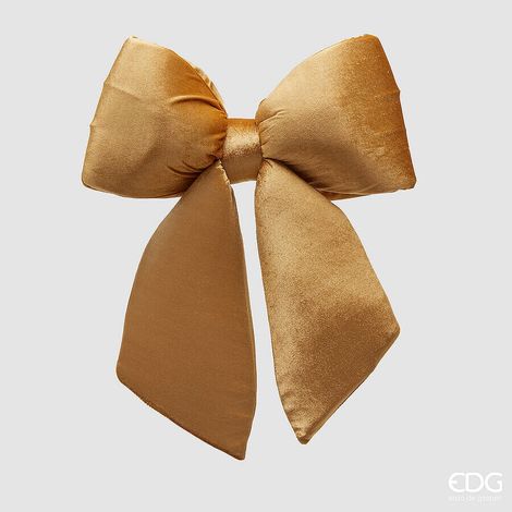 EDG Enzo De Gasperi Fiocco Natale Velluto H 43 Cm L 40 Cm Gold