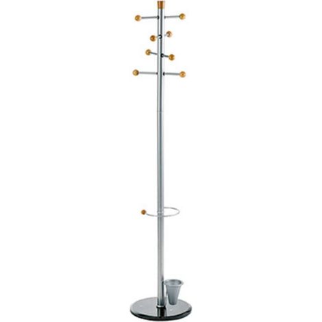 Alco 2807 perchero de pie plata 175 cm
