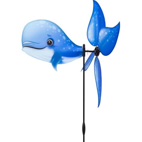 Element décoratif de jardin hq-invento blue whale 48x93 cm durable