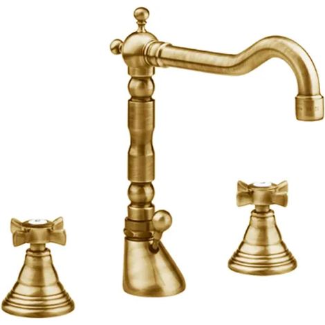 BATTERIA RUBINETTO LAVABO 3 FORI SERIE ORIENTES BRONZATO SCARICO 11/4 RUBINETTERIE EURORAMA S.P.A.
