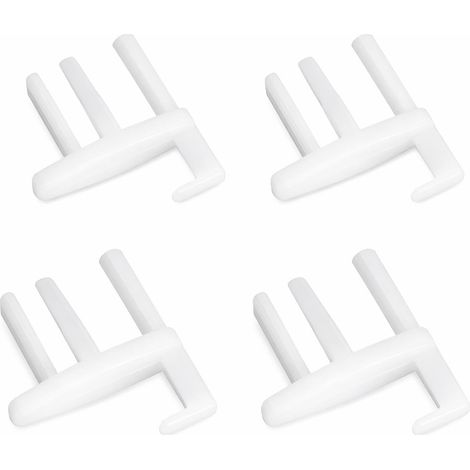 4 Pièces, Pièce Rechange Store pour Caravane, 2 Gauche et 2 Droite Pièce rechange store 2,5 × 2,7 cm, fixation store camping-car et clips pour store de camping car, pour caravane et camper (1/5)