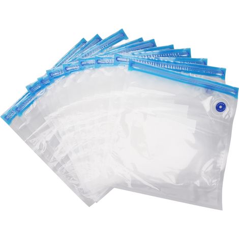 Lot de 10 sacs de mise sous vide multi-usages pour aliments cuits, légumes et fruits (28 x 26 cm / 11 x 10,2 pouces). (1/5)