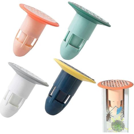 4 raccords anti-odeurs pour l'évacuation des eaux de douche au sol, bonde de douche en caoutchouc anti-odeurs (1/5)