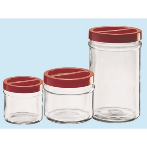 Vaso in vetro ortes con tappo da 250 ml set 6 pezzi - fraschetti (1/2)