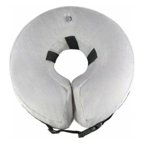 Collier pour Chien Collier de Chien Gonflable de Protection Collier de Protection Collier pour Animaux de Compagnie Réglable Collier de Protection Confortable avec Velcro,(Gris S) (1/5)