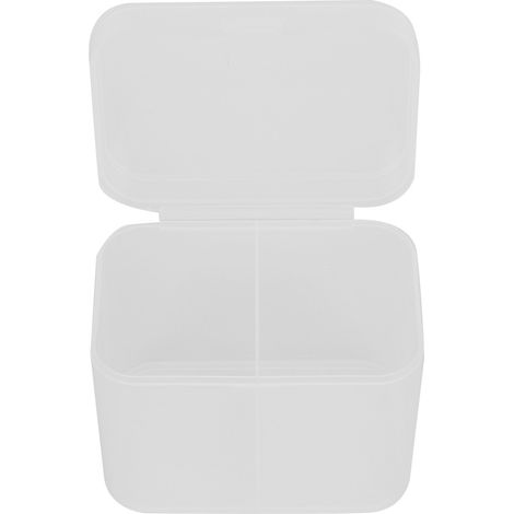 Boîte de rangement pour cotons et bâtonnets de manucure, 2 grilles, organiseur de stockage, 2 pièces, contenant réutilisable pour salon de beauté. (1/5)