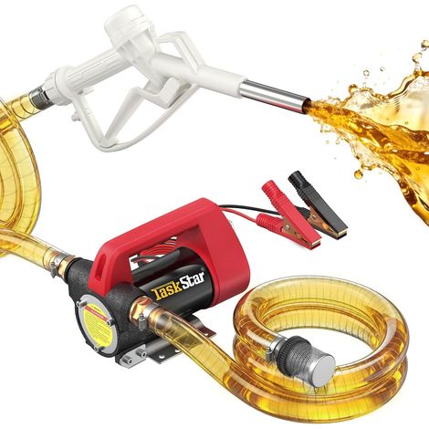 Pompe à Gasoil 12V: Débit 50 L/min, Pompe Électrique Portable avec Pistolet, Filtre et Tuyaux pour Diesel, Biodiesel, Kérosène et Fioul – Pour Maison, Ferme et Chantier (1/5)
