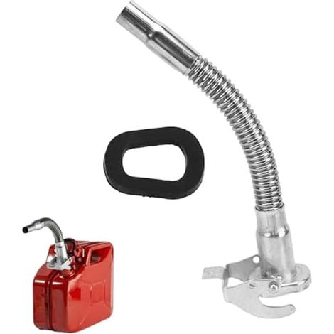 Bec verseur de carburant Metal, 11,6 Pouces Bec flexible for jerriculeur en Acier Inoxydable pour Bidon Carburant Essence 5 10 20 Litres (1/5)