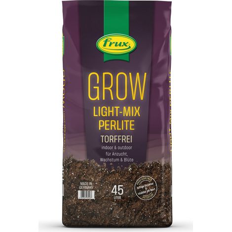frux® Pro GROW LIGHT-MIX PERLITE Cannabis Substrat torffrei - 45 Liter