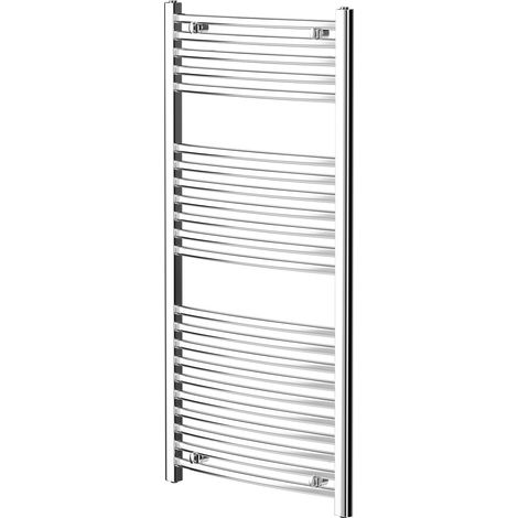 Columbus Chrome 1200mm x 600mm Curved Heated Towel Rail (1/5)