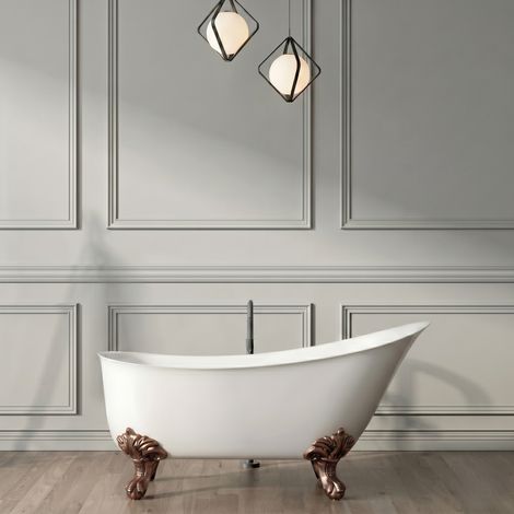 Bañera con patas BALMAIN  161 cm patas ÁGUILA COBRE ENVEJECIDO