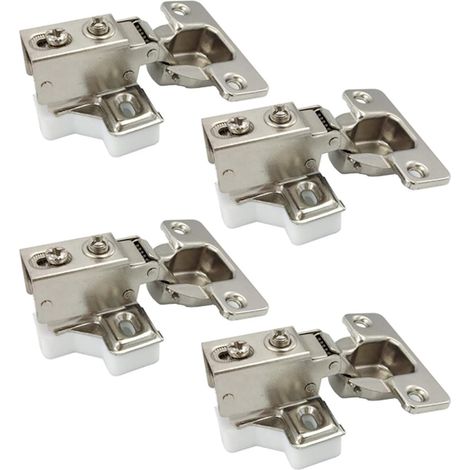 95 Degré Rentrant Mini Charnières 35mm pour Cadre avec Amortisseur pour Portes Charnière Courte pour Porte de Placard Meubles Cuisine Lot de 4 (1/5)