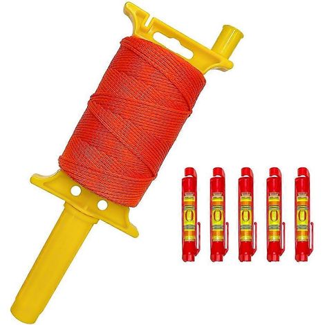 Corde avec poignée, corde en nylon tressé de 18 pieds (540 pieds) avec un enrouleur à 5 arrêts, adaptée aux travaux de bricolage et de jardinage. (1/5)