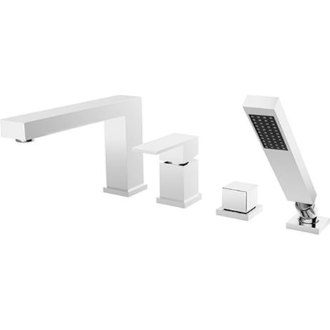 Grifo para bañera moderno varium cromado con 4 orificios Besco (1/4)