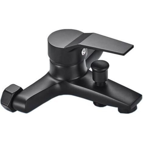 Robinets de douche, robinets de douche muraux, noir mat, robinets de douche manuels, robinets de douche en alliage (1/4)