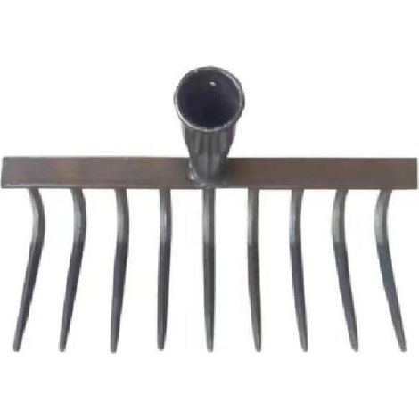 Jardinage en métal Acier au carbone durable de remplacement Désherbage de toit avec dents pointues Outil de désherbage, d'ombrage et de coupe des feuilles à neuf dents (1/5)