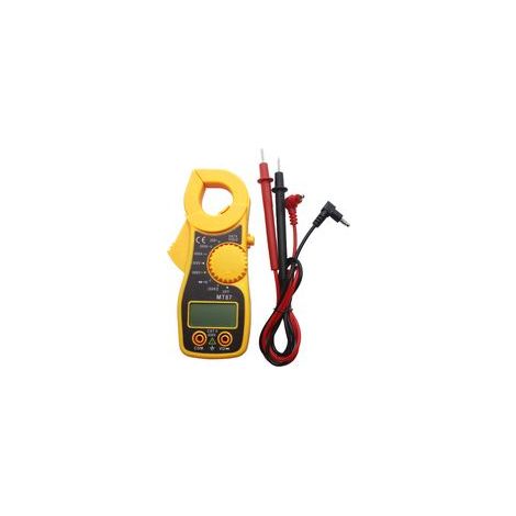 Multimetro digitale con pinza amperometrica AC/DC – Voltmetro, amperometro e ohmmetro – Display LCD – Multimetro tascabile compatto – Crezuo