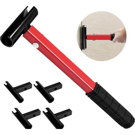 Set di chiavi di regolazione per cerniere 4 in 1, strumento di regolazione per cerniere di porte, chiave di regolazione della spaziatura delle cerniere, strumento professionale di regolazione delle ce (1/4)
