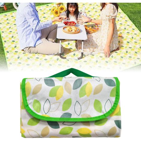 Picknickdecke, wasserdichte Picknickdecke, wasserdichte Strandmatte, leichte und waschbare Picknickmatte, sandfreie Stranddecke, Strandmatte mit Griff, 100 x 150 cm (1/5)
