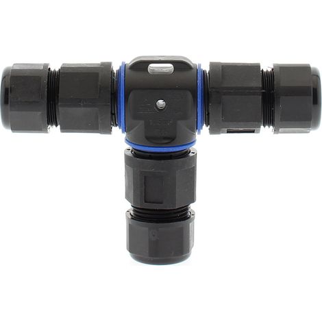 IP68 Connecteur en T, 110mm, Ø12-6mm, 3 fils 0.5-2.5mm2, 16A (1/5)