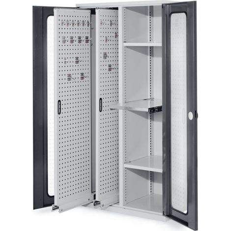 Kappes ®RasterPlan Vertikalschränke 1950x1000x600mm Modell 84 Sichtfenstertüren anthrazitgrau