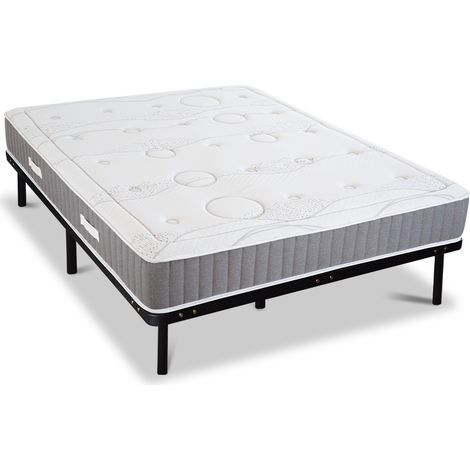 OLYMPE LITERIE Ensemble INTUITION 180x200 cm Matelas Mémoire de forme + Sommier Métal (1/5)