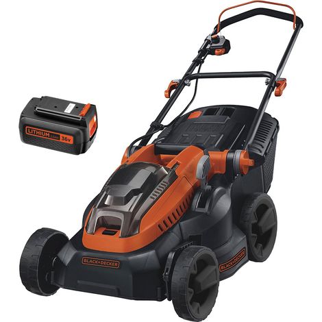 38 cm 36 V Akku-Rasenmäher – BLACK+DECKER – mit 1 36 V 2 Ah Akku – Ladegerät – CLM3820L1-QW (1/5)
