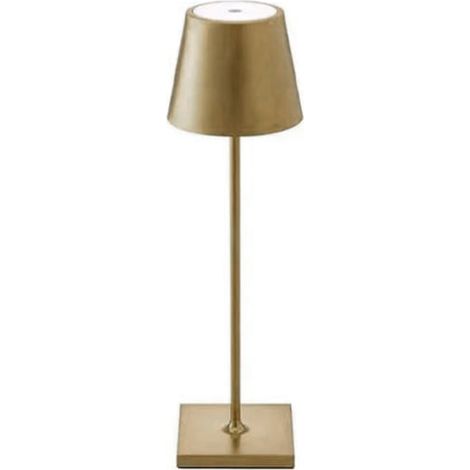 Ortviai Lampe de bureau LED rechargeable sans fil avec protection oculaire – Aluminium doré, 3 niveaux de luminosité (1/5)
