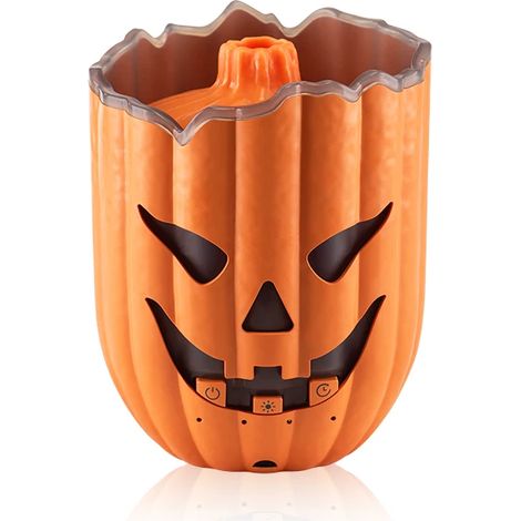 (Orange) Humidificateur d'aromathérapie en forme de citrouille, lumière 7 couleurs, 3 fonctions de minuterie, capacité de 300 ml, fonctionnement silencieux. (1/5)