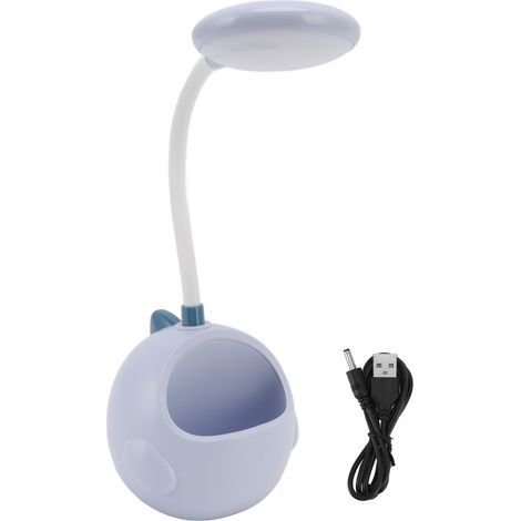 Leise, praktische und dekorative USB-LED-Schreibtischlampe mit Stifthalter, blau (1/5)