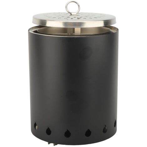 Pair - SJLERST Poêle à bois coupe-vent pour extérieur, Acier Inoxydable pour extérieur et terrasse (noir） (1/5)