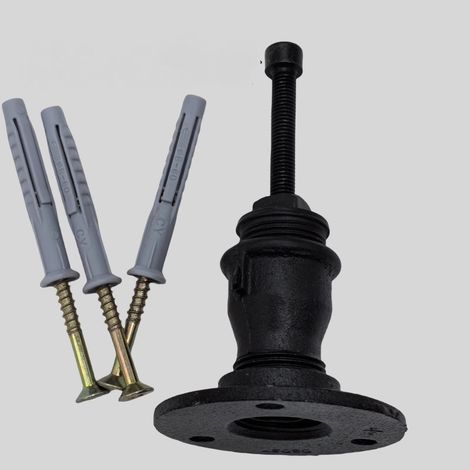 Lntyq Support Main Courante Rampe Escalier - Support de Main Courante d'escalier noir Support de main Courante en fer épais de style industriel pour fixation walle de main Courante d'escalier, 6663mm