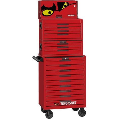 Servante d'atelier complète rouge - 1011 pièces - 16 tiroirs - Mega Master Teng Tools TKS26R1011T (1/5)