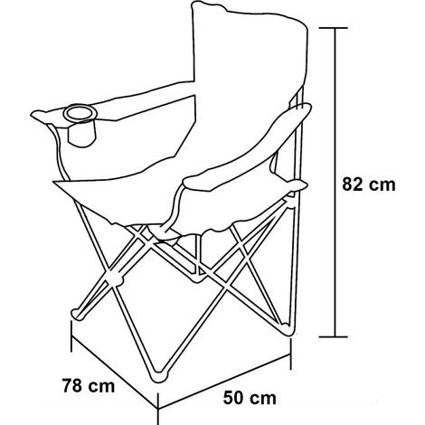 2971 Silla de camping y jardín plegable Miami con posa-vasos  Color: Azul claro