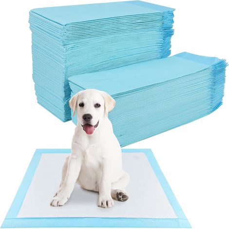 100 Pièces Alaise pour Chien, 60 x 60cm Alese Jetable, 5 Couches Tapis Educateur Chiot, Tapis Hygiénique Absorbant, Anti-Fuite et Séchage Rapide (1/5)