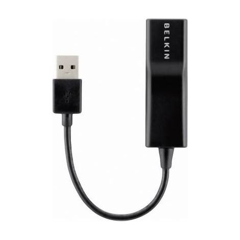 F4U047BT Belkin Adaptateur USB 2.0 vers RJ45 Gigabit Ethernet - Adaptateur USB-A 2.0 vers RJ45 Gigabit Ethernet (1/3)