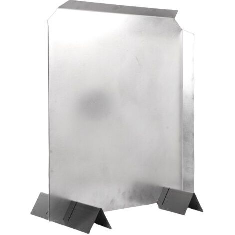 RHG Plaque arrière de cheminée en acier inoxydable, déflecteur de chaleur réglable avec support, pour la protection murale (1/5)
